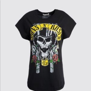 Alice and Olivia graphic Guns and Roses Tee shirt